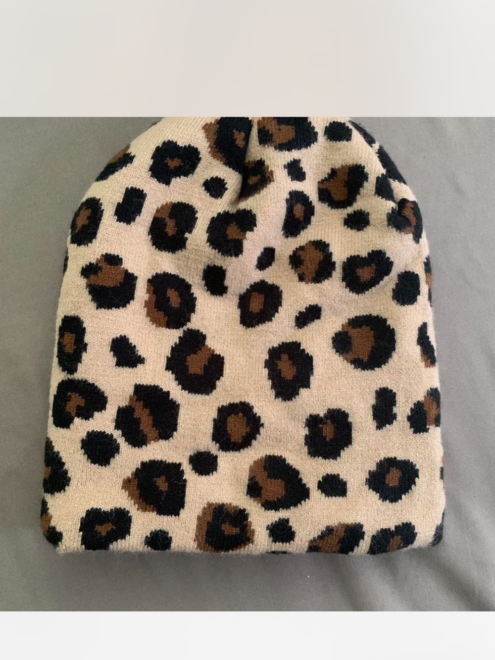 Streetwear Cozy  Leopard Print Beanie Hat - Women’s Brown/Black